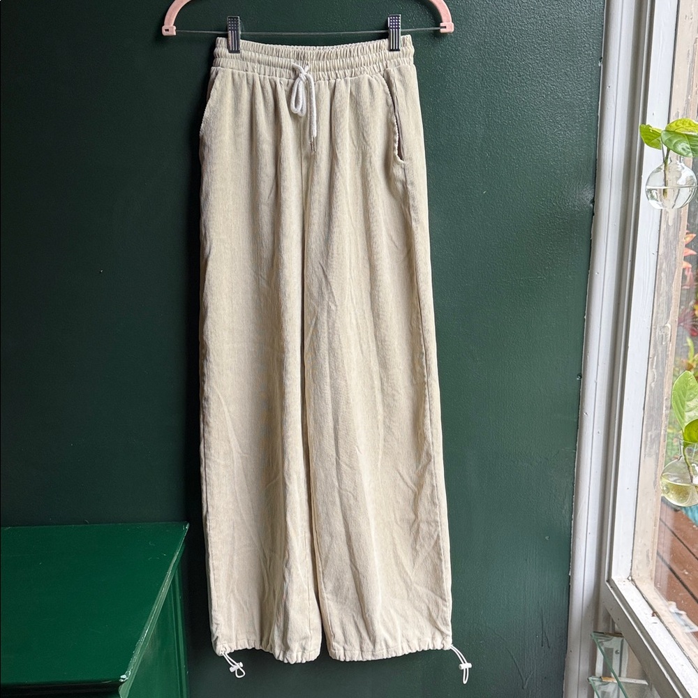 SHEIN Cream Wide Leg Pants